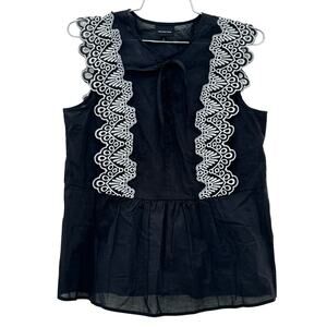 Who What Wear prarie style lace-up shirt